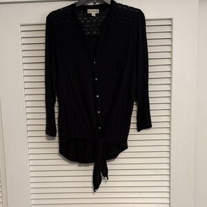 Live and Let Live Black Button-Down Shirt